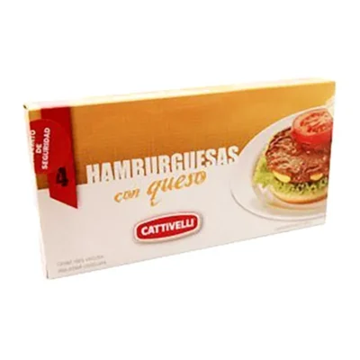 Hamburguesas con Queso Cattivelli x4