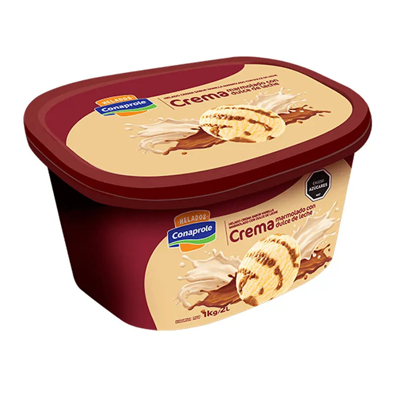 Helado Conaprole 2L Crema Marmolada con Dulce de Leche