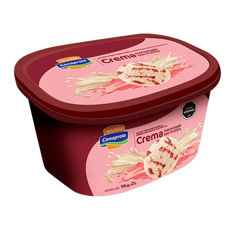 Helado Conaprole 2L Crema Marmolado con Frutilla