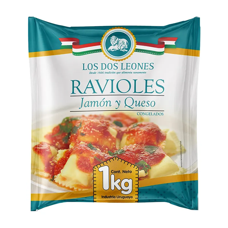 Ravioles de Jamón y Queso Los Dos Leones 1kg