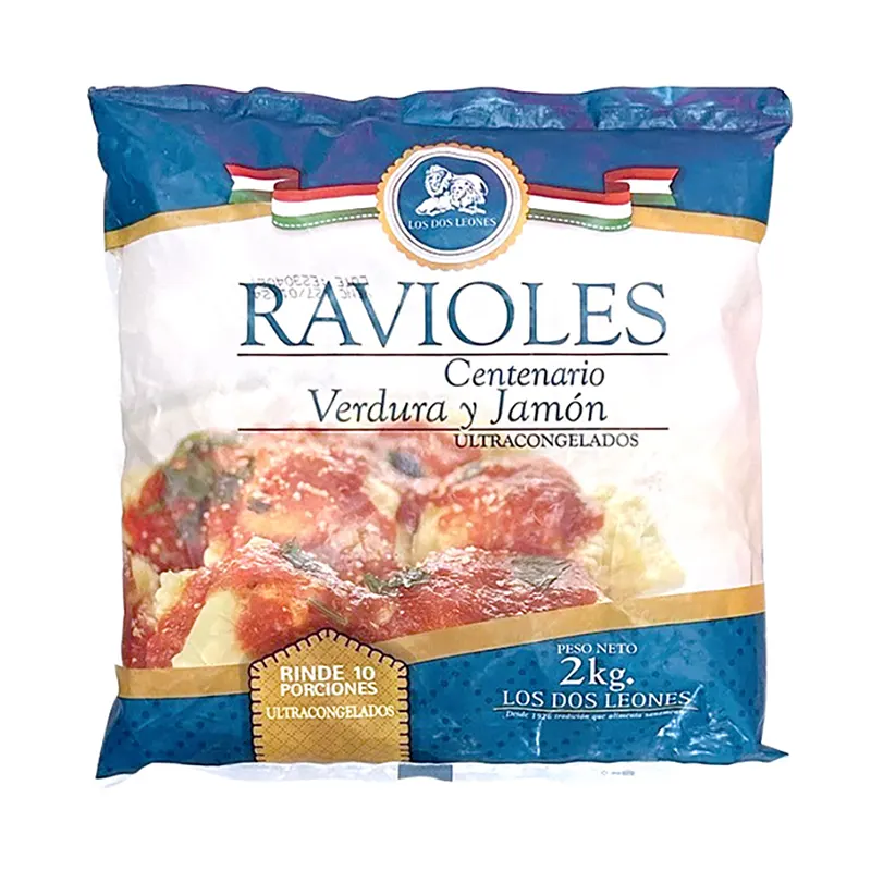 Ravioles de Verdura y Jamón Los Dos Leones 2kg