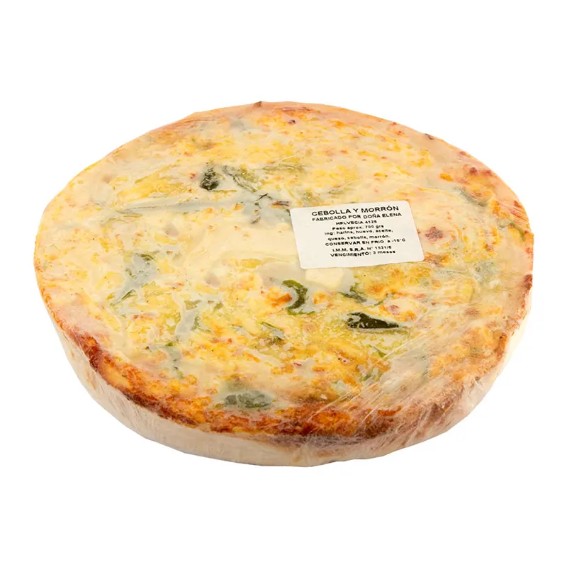 Tarta de Queso, Cebolla y Morrón
