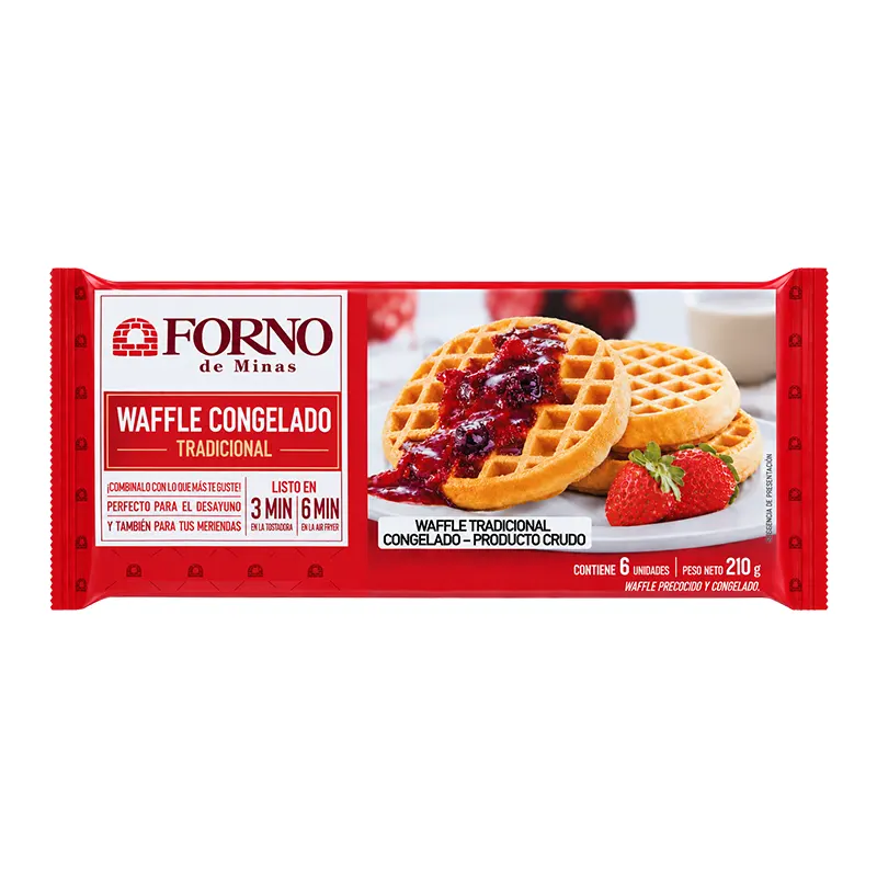 Waffles Forno de Minas x6