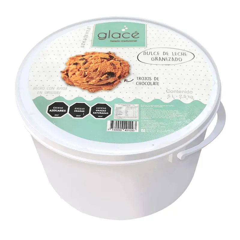 Helado Glacé 5L Dulce de Leche Granizado