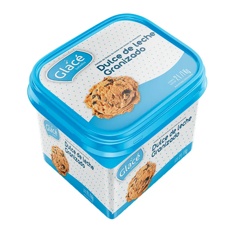 Helado Glacé 2L Dulce de Leche Granizado