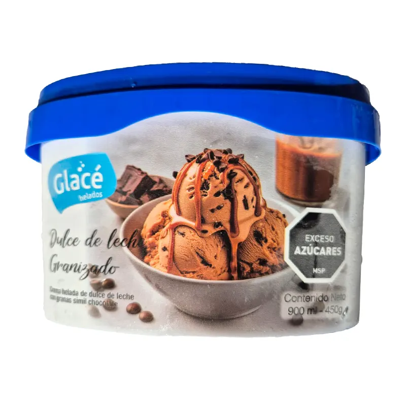 Helado Glacé 900mL Dulce de Leche Granizado