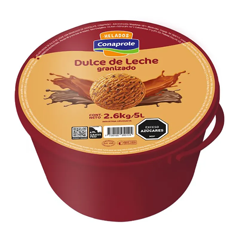 Helado Conaprole 5L Dulce de Leche Granizado