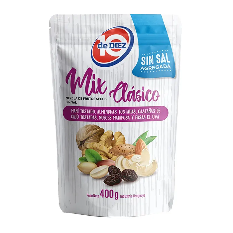 Mix Frutos Secos Sin Sal de Diez 400g