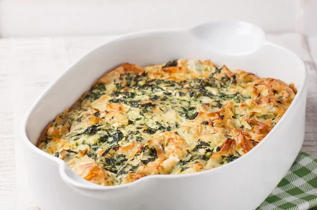 Espinaca gratinada al horno
