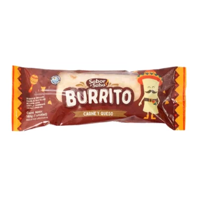Burrito de Carne y Queso Sabor y Salsa
