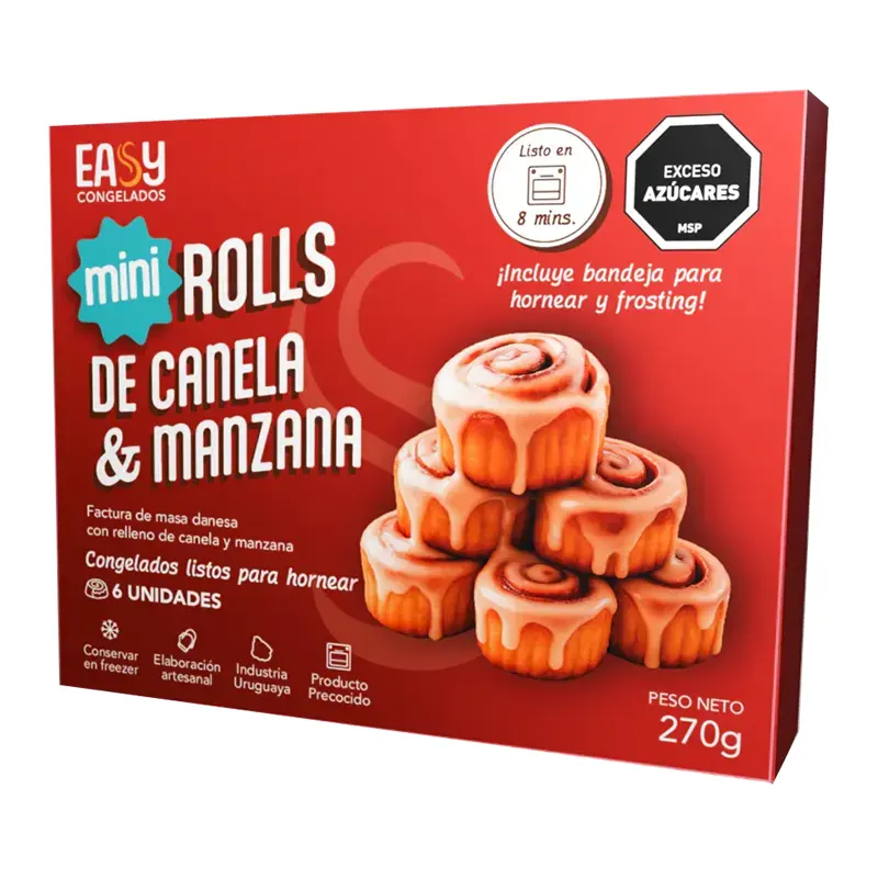 Mini Rolls de Canela y Manzana Easy x6