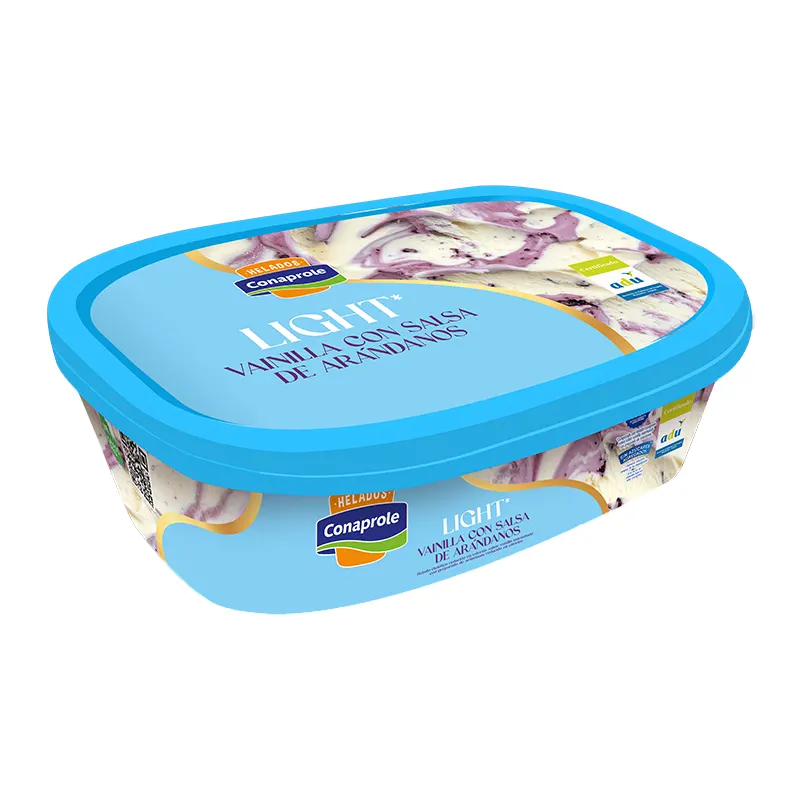 Helado Conaprole LIGHT 1L Vainilla con Salsa de Arándanos