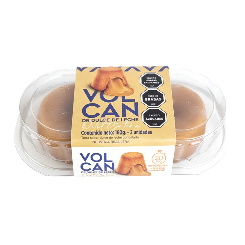 Volcán de Dulce de Leche Petit Gateau x2