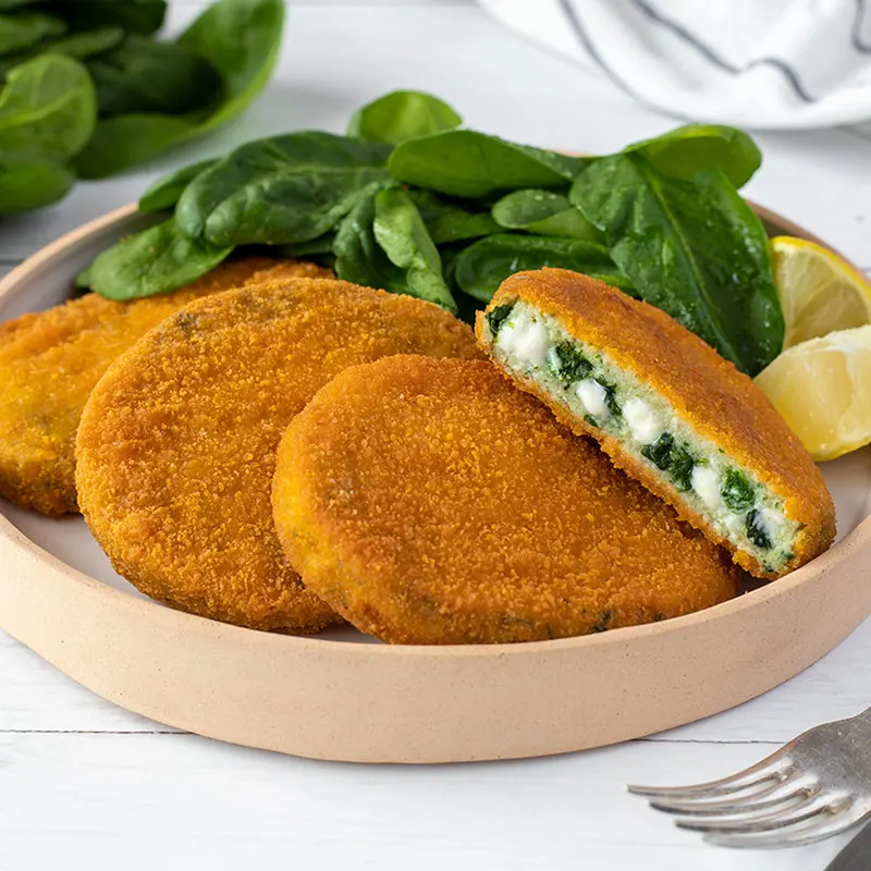 Medallones de Merluza con Espinaca y Queso Solimeno x9