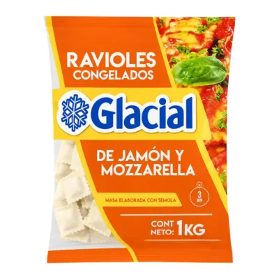 Ravioles de Jamón y Mozzarella Glacial 1kg