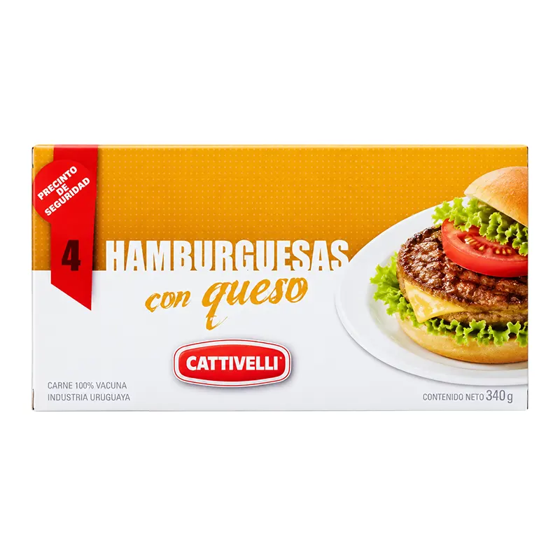 Hamburguesas con Queso Cattivelli x4